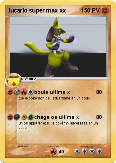 Pokemon lucario super max xx