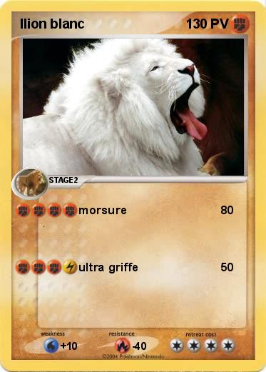 Pokemon llion blanc