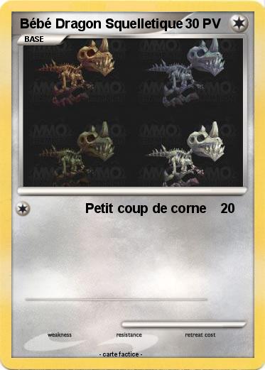Pokemon Bébé Dragon Squelletique