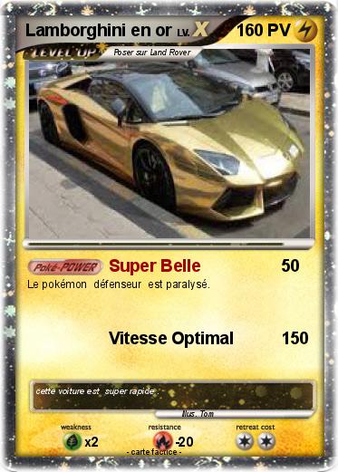 Pokemon Lamborghini en or