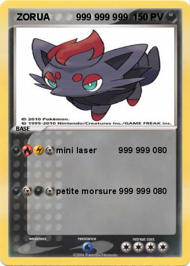 Pokemon  ZORUA          999 999 999