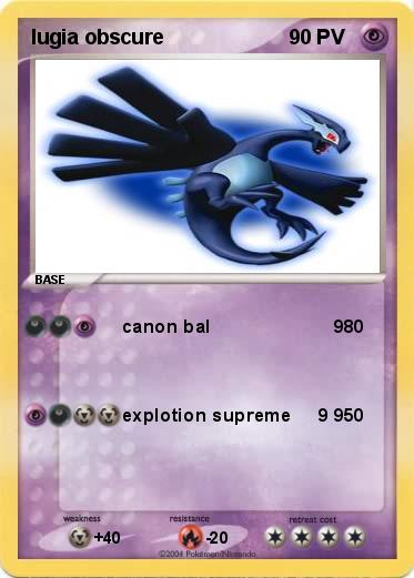 Pokemon lugia obscure 