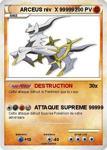 Pokemon ARCEUS niv  X 99999