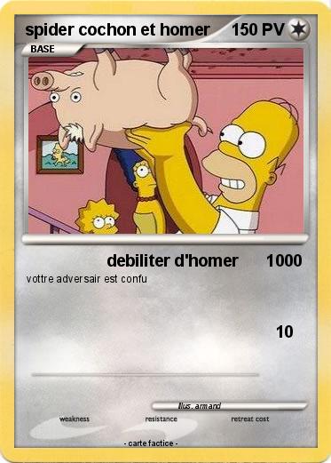 Pokemon spider cochon et homer