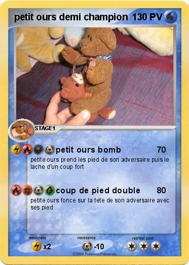 Pokemon petit ours demi champion 