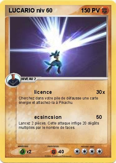 Pokemon LUCARIO niv 60