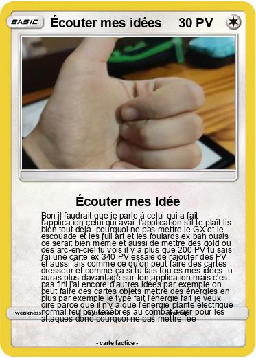 Pokemon Écouter mes idées