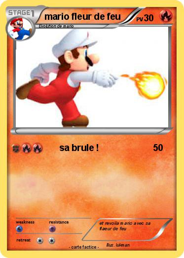 Pokemon mario fleur de feu