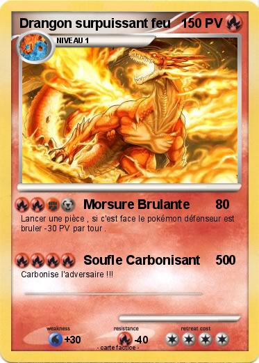 Pokemon Drangon surpuissant feu
