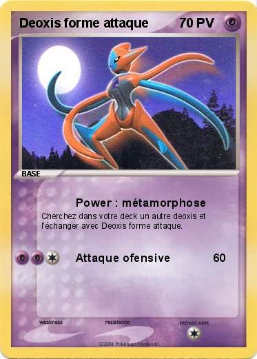 Pokemon Deoxis forme attaque