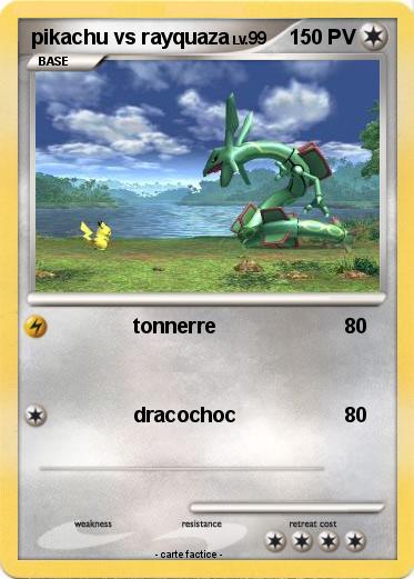 Pokemon pikachu vs rayquaza