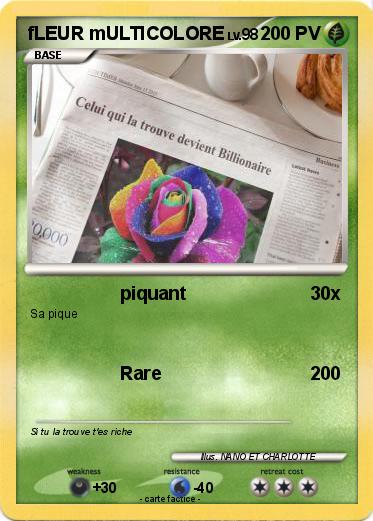 Pokemon fLEUR mULTICOLORE
