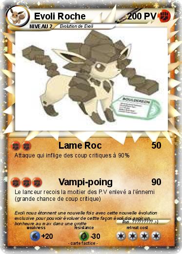 Pokemon Evoli Roche