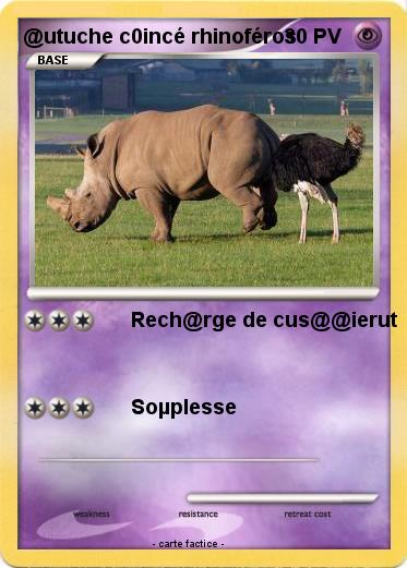 Pokemon @utuche c0incé rhinoféros