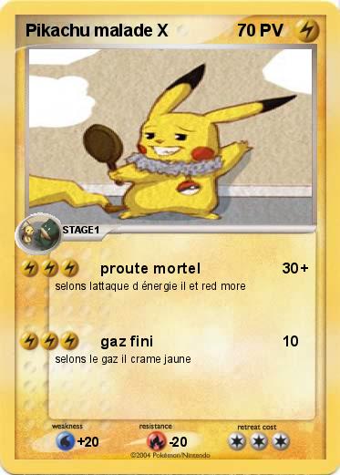 Pokemon Pikachu malade X
