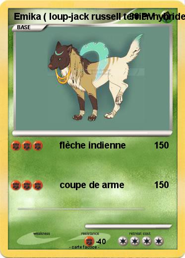 Pokemon Emika ( loup-jack russell terrier hybride )