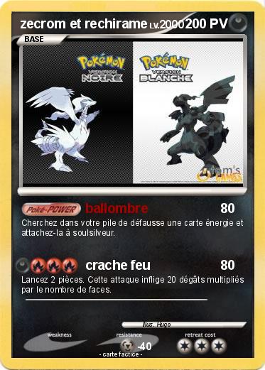 Pokemon zecrom et rechirame