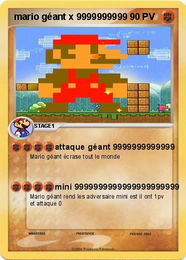Pokemon mario géant x 9999999999