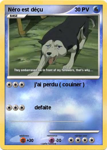 Pokemon Néro est déçu