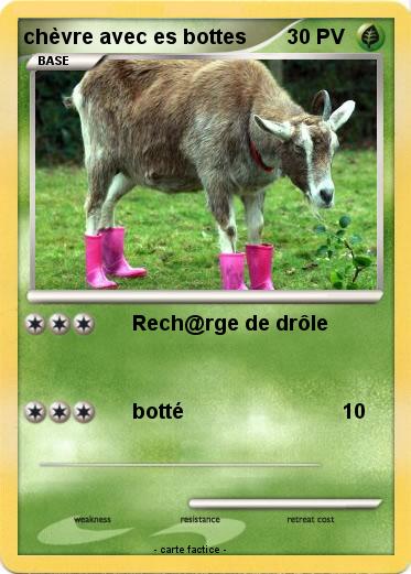 Pokemon chèvre avec es bottes