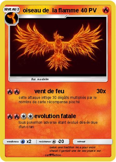 Pokemon oiseau de  la flamme