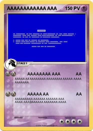 Pokemon AAAAAAAAAAAA AAA