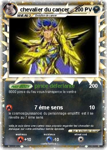 Pokemon chevalier du cancer