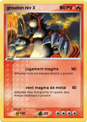 Pokemon groudon niv X                    1