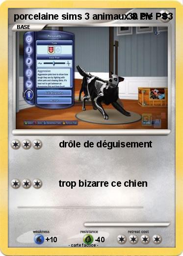 Pokemon porcelaine sims 3 animaux & cie PS3