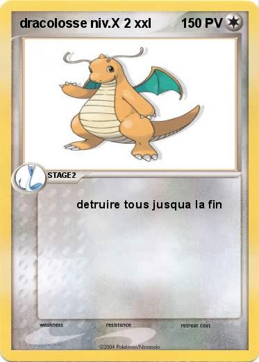 Pokemon dracolosse niv.X 2 xxl
