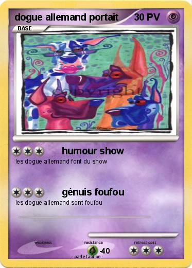 Pokemon dogue allemand portait