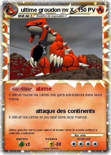 Pokemon ultime groudon nv X