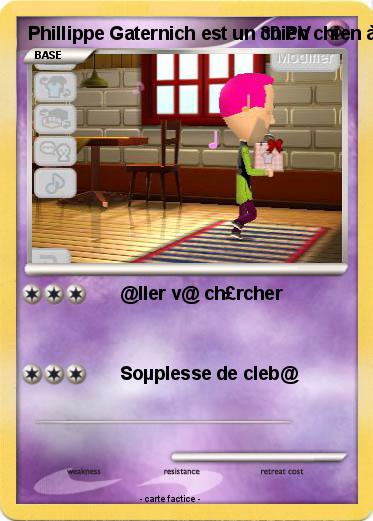 Pokemon Phillippe Gaternich est un chien chien à sa mé£mère