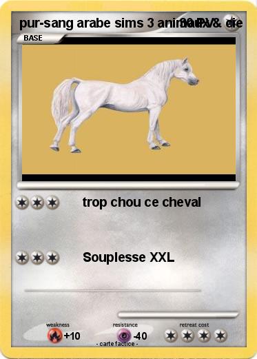 Pokemon pur-sang arabe sims 3 animaux & cie