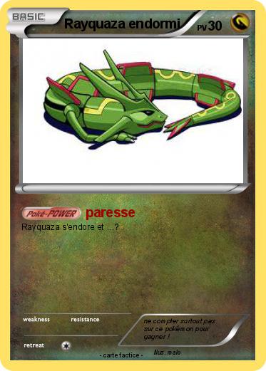 Pokemon Rayquaza endormi