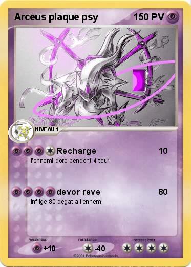 Pokemon Arceus plaque psy