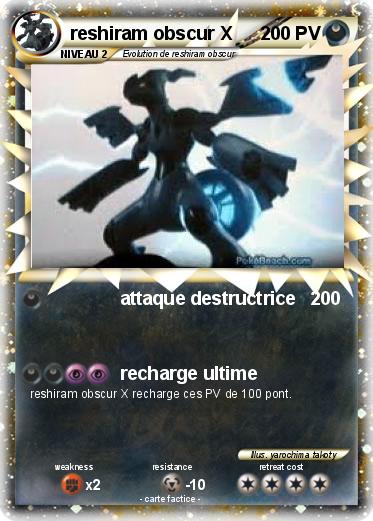 Pokemon reshiram obscur X