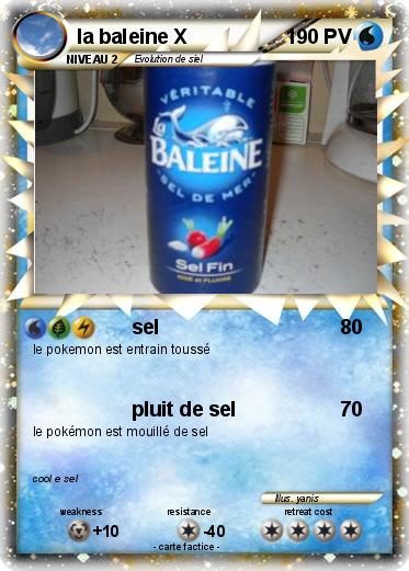 Pokemon la baleine X