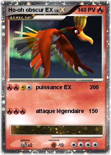 Pokemon Ho-oh obscur EX