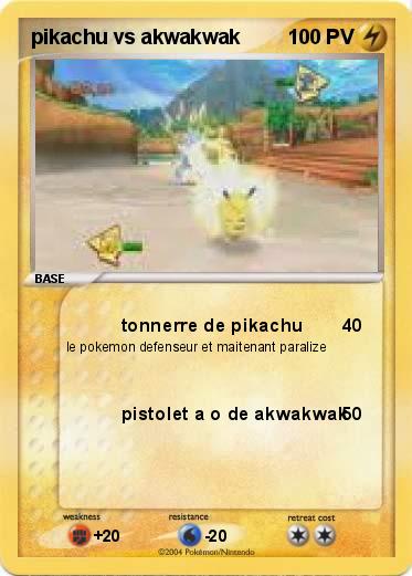 Pokemon pikachu vs akwakwak