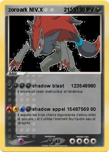 Pokemon zoroark NIV.X              2155