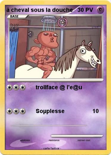 Pokemon à cheval sous la douche