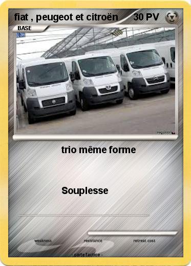 Pokemon fiat , peugeot et citroën