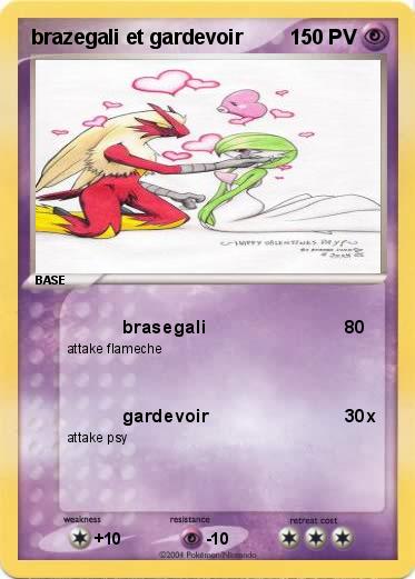 Pokemon brazegali et gardevoir
