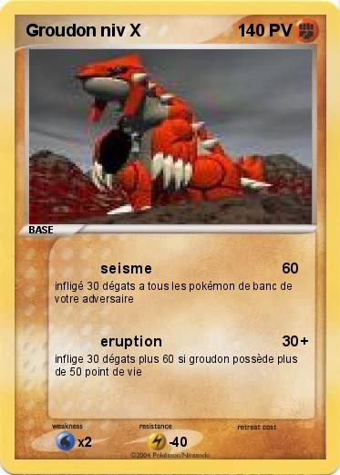 Pokemon Groudon niv X
