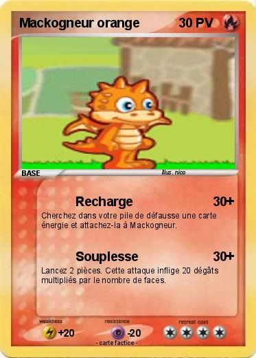 Pokemon Mackogneur orange