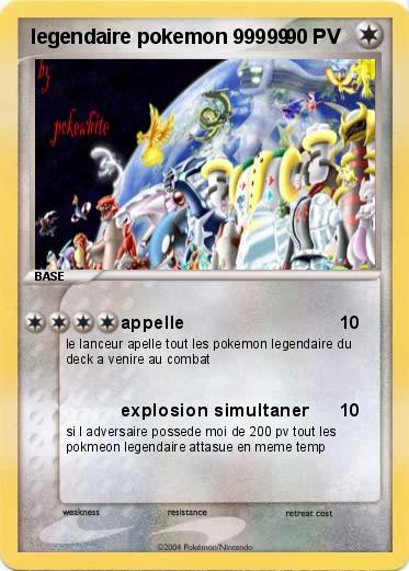 Pokemon legendaire pokemon 99999