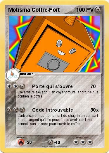 Pokemon Motisma Coffre-Fort