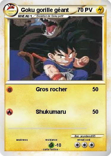 Pokemon Goku gorille géant