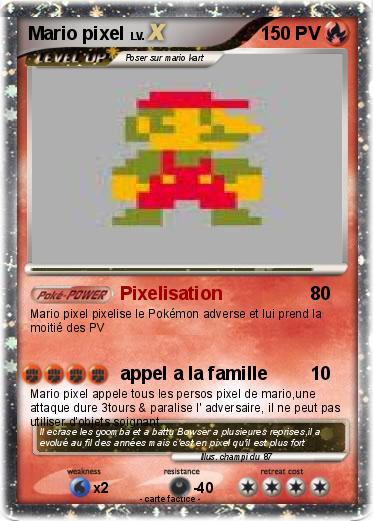 Pokemon Mario pixel